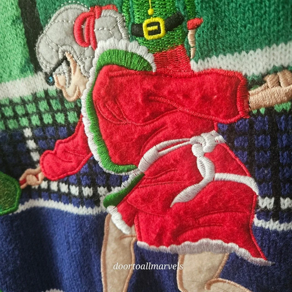 Blizzard Bay Ugly Christmas Sweater The Clauses Pickleball Club Men sz S